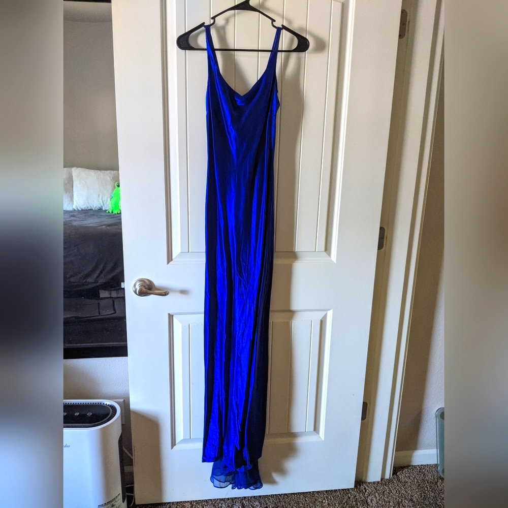 Royal Blue Sateen Dress Size 7-8 Zum Zum by Nikki Rivas
